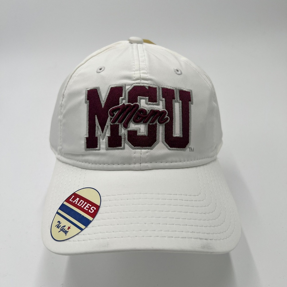 The Game MSU Mom Mississippi‎ State Bulldogs Ladies White Baseball Cap Hat NWT